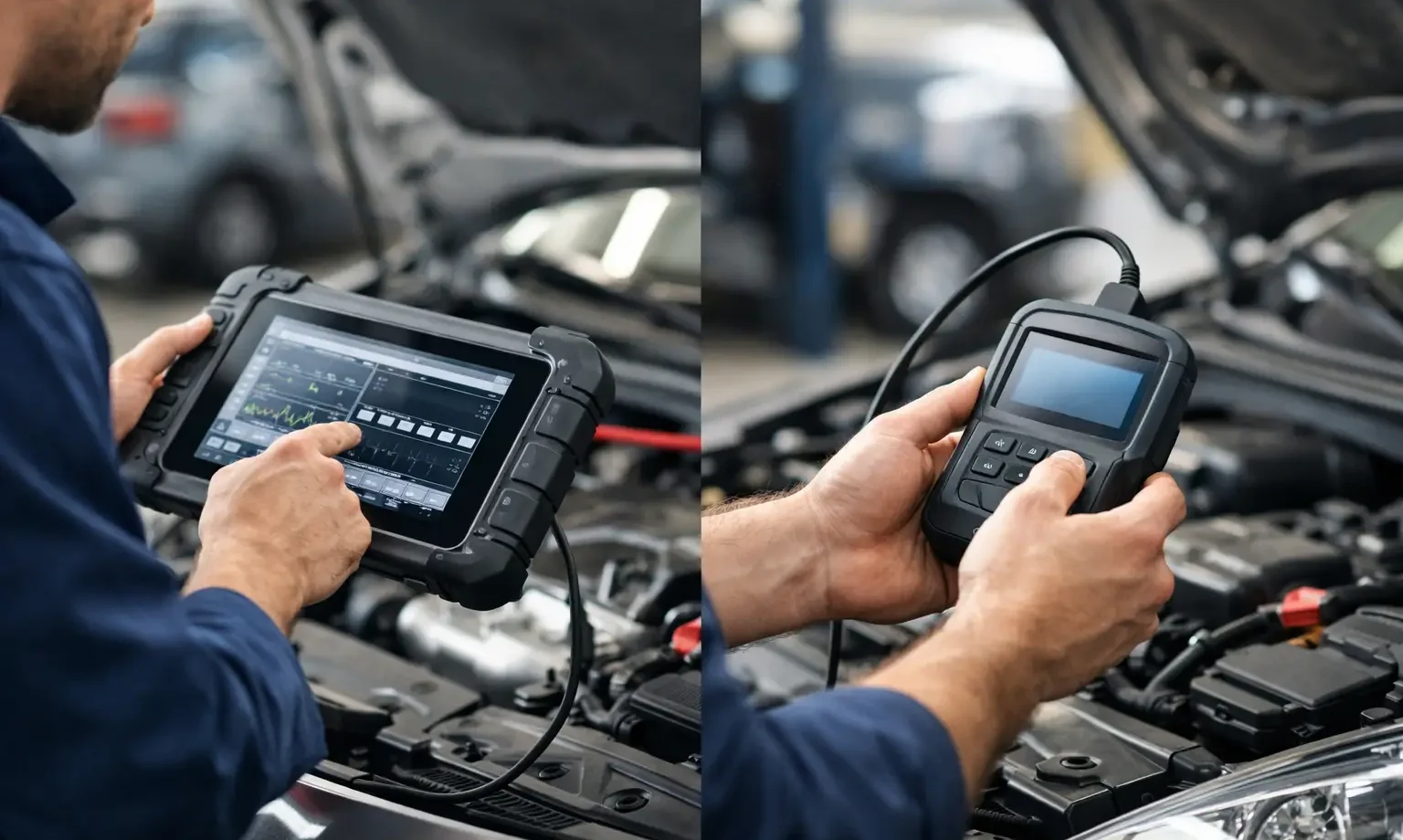 Diagnóstico eletrónico profissional versus genérico