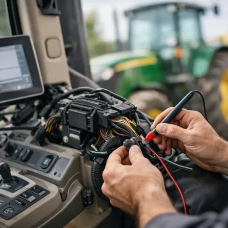 Reparação CAN em máquina agrícola com rigor
